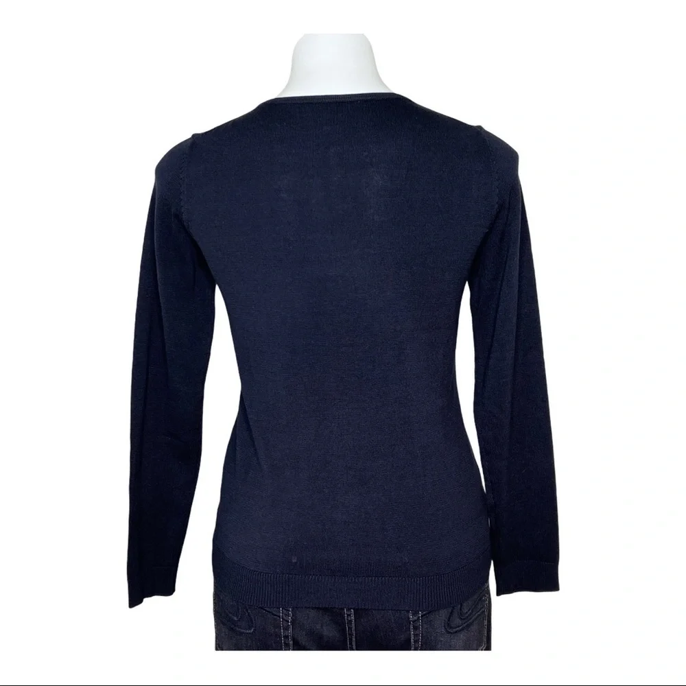 Coldwater Creek Black Beaded Cardigan Silk/Cotton